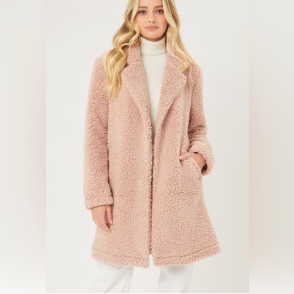 Teddy Bear Coat - Mauve